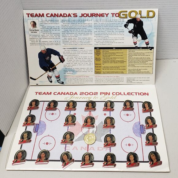 Team Canada Hockey Team 2002 Olympics Official Pin Collection - Picture 1 of 9